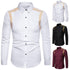 Men's Shirt with Gold Fabric Design